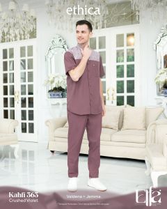 BAJU COUPLE SARIMBIT KELUARGA ELFA 313 CRUSHED VIOLET by ETHICA