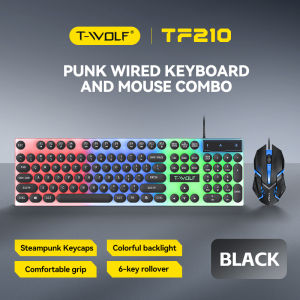 【CYT】 TF240/TF210 4in1 Gaming Combo Keyboard & Mouse & Headset &MousePad Gaming Colorful Button Mouse