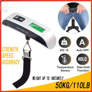 50KG/110LB Digital Luggage Scale LCD Electronic Hanging Scale Luggage Weighing Scale