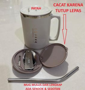 GELAS MUG YUEDISI 480 ML STAINLESS STEEL 304 CANGKIR KOPI / COFFEE TUMBLER / MUG TAHAN PANAS & DINGIN / MUG COFFEE COUPLE