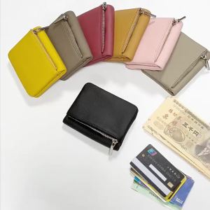 AU New top-grain leather womens wallet genuine leather short style multi-functional niche design lightweight large capacity suitable for both men and women