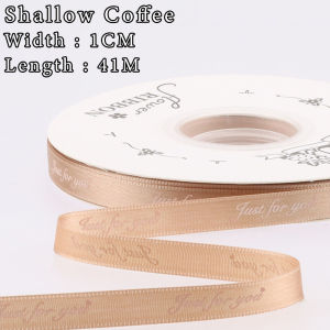 1cm (45 Yard/Roll) Satin Gift Ribbon Handmade DIY Romantic Gift Package Premium Letter Ribbon
