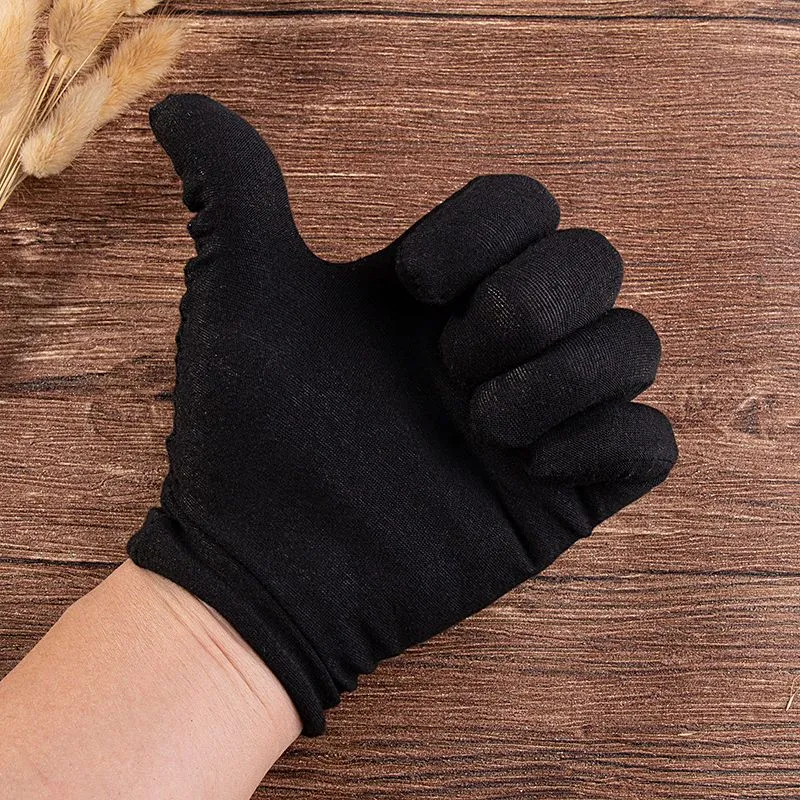 Black Work Gloves Thin Stain-Resistant Cloth Gloves Comfortable