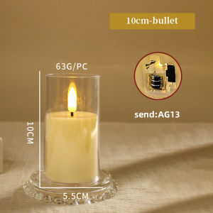 เทียนพลาสติกทำเหมือนจริงสไตล์ฝรั่งเศส เทียนอิเล็กทรอนิกส์มีครอบสูงโรแมนติก ตกแต่งห้องโรงแรมธีม ประดับทางเดินขอแต่งงานและงานแต่งงาน