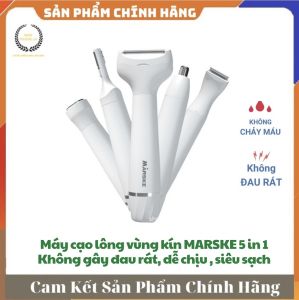 Máy Cạo Lông Vùng Kín MARSKE 5 IN 1 Cạo Lông mày Bikini Mũi... Không gây kích ứng an toàn khi sử dụng