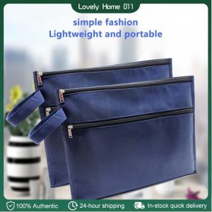 File Tote Waterproof Double Layers File Organizer Pouch Lightweight Foldable Document Storage Bag