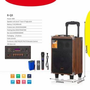 brodu BTS-1739 1783 1740 COLORFUL LED LIGHT PORTABLE WIRELESS SPEAKER WITH FREE MICROPHONE BTS-1739 WIRELESS SPEAKER COLORFUL LED LIGHT WITH FREE MIC INCLUDED 8-INCH 🎤