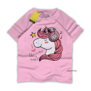 Kaos Anak Cewek Baju Perempuan Kartun Unicorn 1-13 Tahun