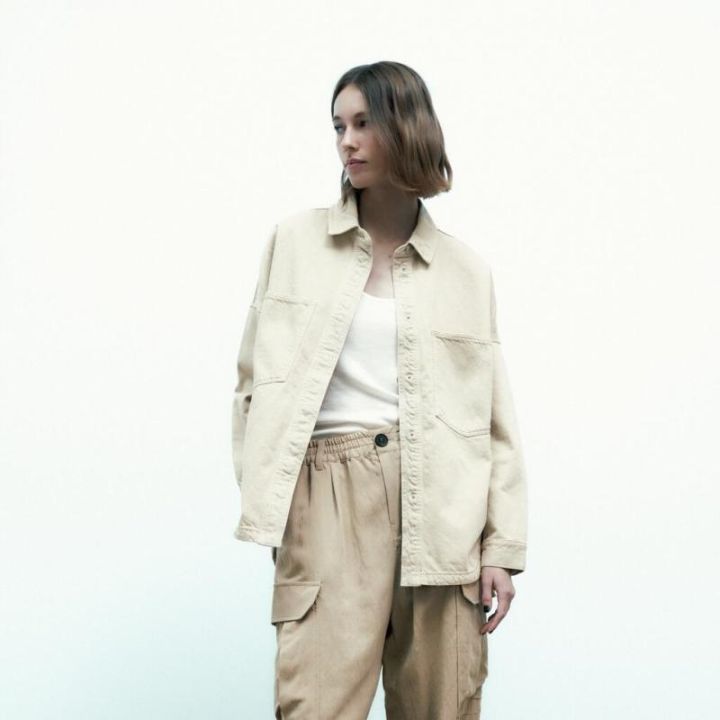 ZARAˉ ZARA Spring New Women's Clothes Loose All-Match Pocket