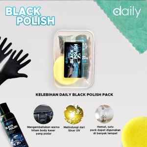 Black Polish Pack Penghitam Body Dashboard Motor & Mobil Premium