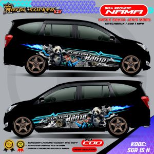 SGR 15-STIKER DECAL MOBIL BRV KIJANG BRIO JAZZ AVANZA INOVA PANTHER AGYA ALYA GRATIS CUSTOM NAMA