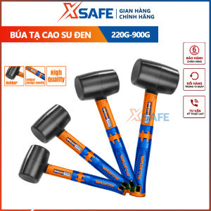 Búa tạ cao su đen 220g-450g WADFOW thân búa sử dụng tay cầm bằng gỗ cứng búa cầm tay mini Chất liệu: Cao su chịu dầu và chịu mài mòn dùng cho những bề mặt vật liệu dễ vỡ dễ xước làm mộc - chính hãng