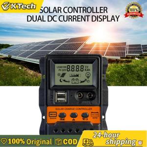 【Free Shipping】 Dual USB LCD Solar Charge Controller 12V 24V for Solar Panel Battery Management with LCD Display and Overcharge Protection
