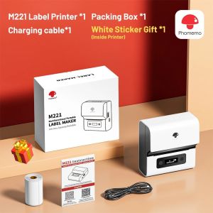 Phomemo M221 Portable Label Printer Support 20mm-80mm Print Width Great For BarcodePrice TageLogoName Sticker