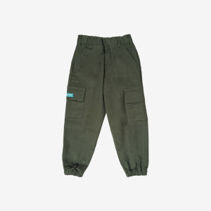 Celana Panjang Anak Jogger Cargo Cowok Cewek | Bahan Cotton Twill | Usia 3–14th | Ukuran S–3XL | Celana Panjang Anak Jogger Cargo Highest Kids HKJ