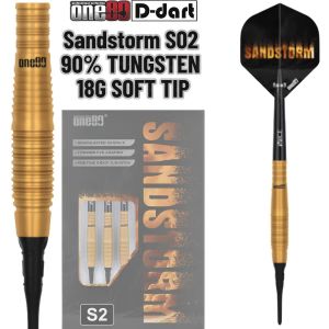 ONE80 SOFT TIP DART - 18G SANDSTORM 02 90% TUNGSTEN DART SET ORIGINAL ELECTRONIC DARTS (ARROW DART LEMBUT)