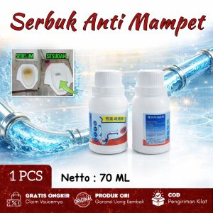 Serbuk Bubuk Anti Sumbat Pipa Pembersih Saluran Air Toilet Wastafel WC Mampet Soda Api 1/2 kg ORIGINAL