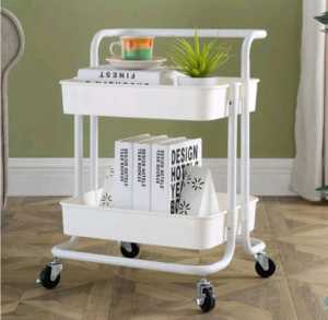 RAK SALON DORONG BESI RODA / RAK DAPUR / RAK KAMAR MANDI / NAIBA NANDOS / TROLLEY BESI RODA [NAIBOX]
