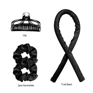 Heatless Hair Curlers For Long Hair To Sleep In Overnight No Heat Silk Curls Headband Ribbon and Flexi Rods for Natural Hair 捲髮器