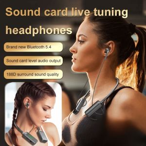 ⚡Hot Item⚡Wireless Sound Card Live Tuning HeadphonesNeckband Bluetooth Stereo Noise Cancelling WirelessWaterproof ultra-clear calls with high-definition noise reductionCompatible with multiple devices  Multiple sound effects switching无线声卡直播修音耳机