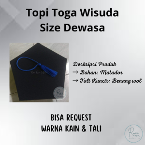 Topi Toga Size Dewasa | Topi Toga | Topi Sarjana | Topi Wisuda