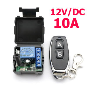 Bộ công tắc RF 10A12V Bộ điều khiển từ xa thu RF 2 tiếp điểm Relay 10A RF 433 MHz học lệnh 3 chế độ học lệnh