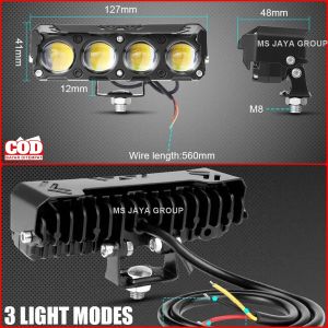 Lampu Tembak LED Laser Gun SQL 4 MATA Tanpa Kipas Foglamp ECO Series DC9 36V 30W KUNING PUTIH MSJ