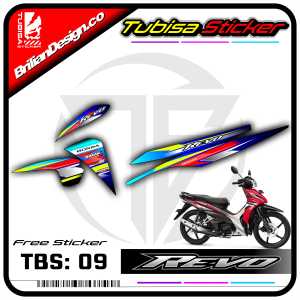 Sticker Striping Variasi Revo Fi New - Sticker Stiker Striping Motor Revo Fi New TBS.09