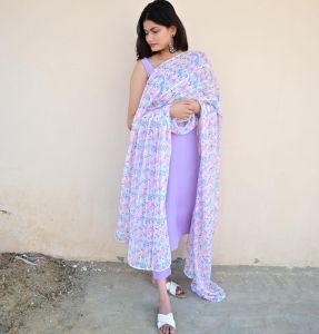 [PRE-ORDER] Size S to 2XL Cotton Sleeveless Kurti with Pant and Dupatta Set~ Delivery Lead Time : 10 days