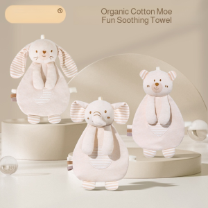 Baby Organic Soothing Towel with Rattle Doll