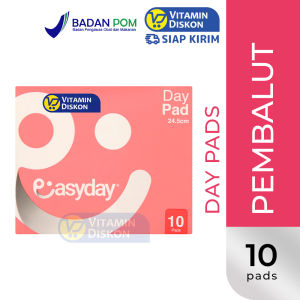 EASYDAY REGULAR PADS WITH WINGS ISI 10 PADS | Pembalut Wanita Katun Premium Anti Iritasi Ruam Gatal