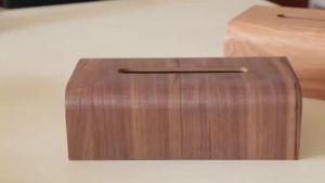 [SG] Walnut Tissue Holder Natural Wood Tissue Storage Organizer Car Office Hotel Home Paper