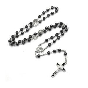 Fashion Handmade Round Glass Bead Catholic Rosary Quality Bead for Cross Necklace Beads for Cross Religious Pendants Nec