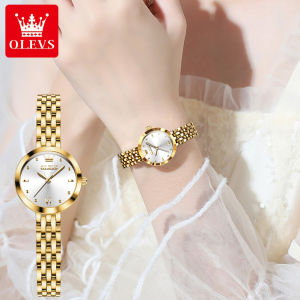 OLEVS watch for women sale original waterproof fashion elegant 25mm small dial stainless steel Women Casual Watches relo for women
