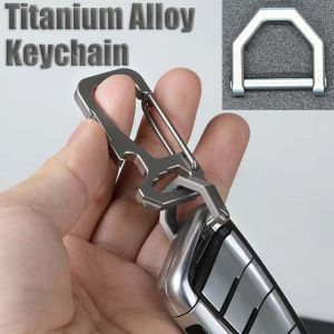 NOBLE YOU Polyester Titanium Alloy Key Chain Anti-lost Adorable Mini Buckle Durable Keychain Accessories D-shaped Key Ring Car Key