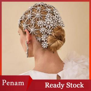 [PAM] Fashion Rhinestone Flower Hair Combs Clips Bridal Wedding Hair Accessories For Women Bride Hairpins
