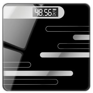 เครื่องชั่งน้ำหนักดิจิตอล 0.1-180KG แสดงอุณหภูมิ Electronic weight scale（แถมสายวัด+แบตเตอรี่ฟรี）