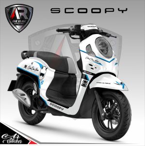 Stiker Decal SCOOPY 2021-2024 Full Body Stiker Full Blok All New SCOOPY 2017-2020 Stiker Warna Polos