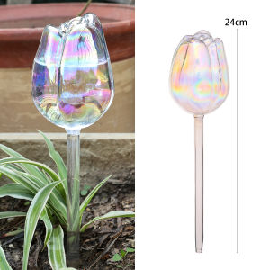 Tulip Flower Glass Plant Water Dripper Automatic Irrigation Device Lightweight for Houseplant Garden Drip Supply