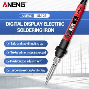 READY ANENG SL102 Solder Listrik + timah set Mata 5 pcs lengkap LCD Display 60 Watt 220V