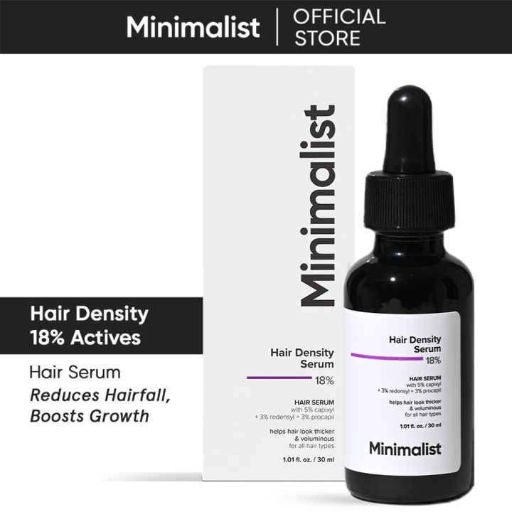 Minimalist 18% Hair Density Serum | Procapil, Capixyl, Redensyl & Anagain for Hair Growth & Hair Fall Control | For Men & Women | 30 ml
