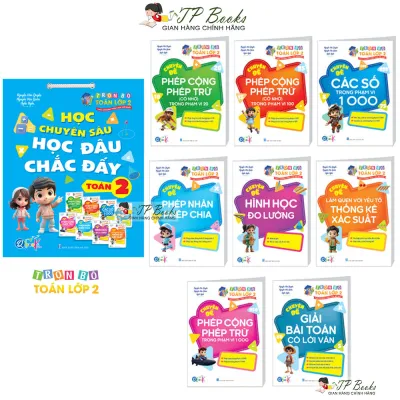 Sách - Combo Túi Trọn Bộ TOÁN Và TIẾNG VIỆT Lớp 2 (12 Cuốn ) - Học Chuyên Sâu Học Đâu Chắc Đấy