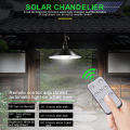 Solar Pendant Light dengan Remote Control Lampu Dinding Dalam Ruangan Tahan Air Portabel Berkemah Taman Halaman Lampu Gantung untuk Taman Jalan. 