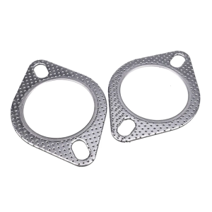 2Pcs Automotive Exhaust Gasket Universals Exhaust Pipe Gasket With Two Holes Exhaust Downpipe Flange Joint Accessories