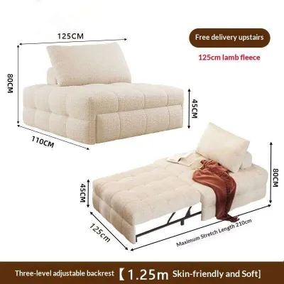 Single Sofa Bed Foldable And Dual-use Small Living Room Sofa Chair Multifunctional Pull-out And Retractable Sofa