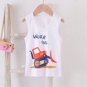 เสื้อกล้ามเด็ก ชุดเด็ก เสื้อกล้ามเด็กชาย การ์ตูนน่ารัก ผ้าฝ้ายเพื่อความสบาย