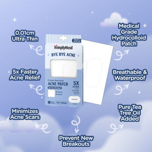SimplyHeal Sulphur Patch | Day & Night Premium Hydrocolloid Acne Patch | Pimples Treatment with Sulphur Cica & Tea Tree Oil