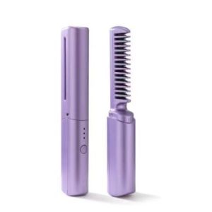 Portable Wireless Hair Straightener for Travel Mini Straightener Wireless Straightener Curling and Straightening 2 in 1 Rechargeable Portable USB Hair Straightener