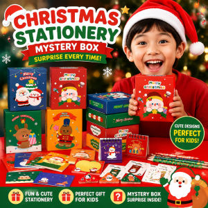 Christmas Surprise Stationery Blind Box Gifts Kit Stationery Reward Lucky Bag Xmas Gift for Children