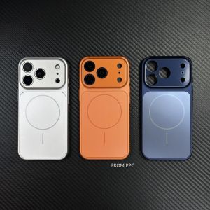 Glass Nano Original Matte Case for iPhone 17 16 15 Pro Max 17Pro Shell Magnetic Magnets Wireless Charging Armor Phone Cover Capa